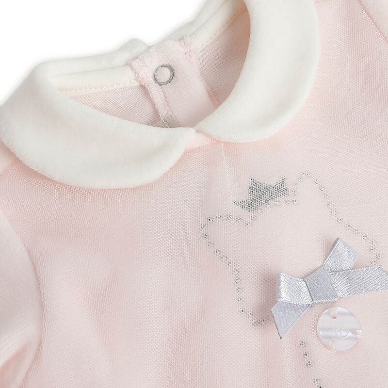 Girls Light Pink Embellished Smock with Legging image number 4